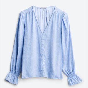 Lemon Tart Kamine Sleeve Detail Button Down Blouse